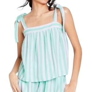 Stoney Clover Lane x Target Striped Linen Blend Swing Tank Top Size Medium
